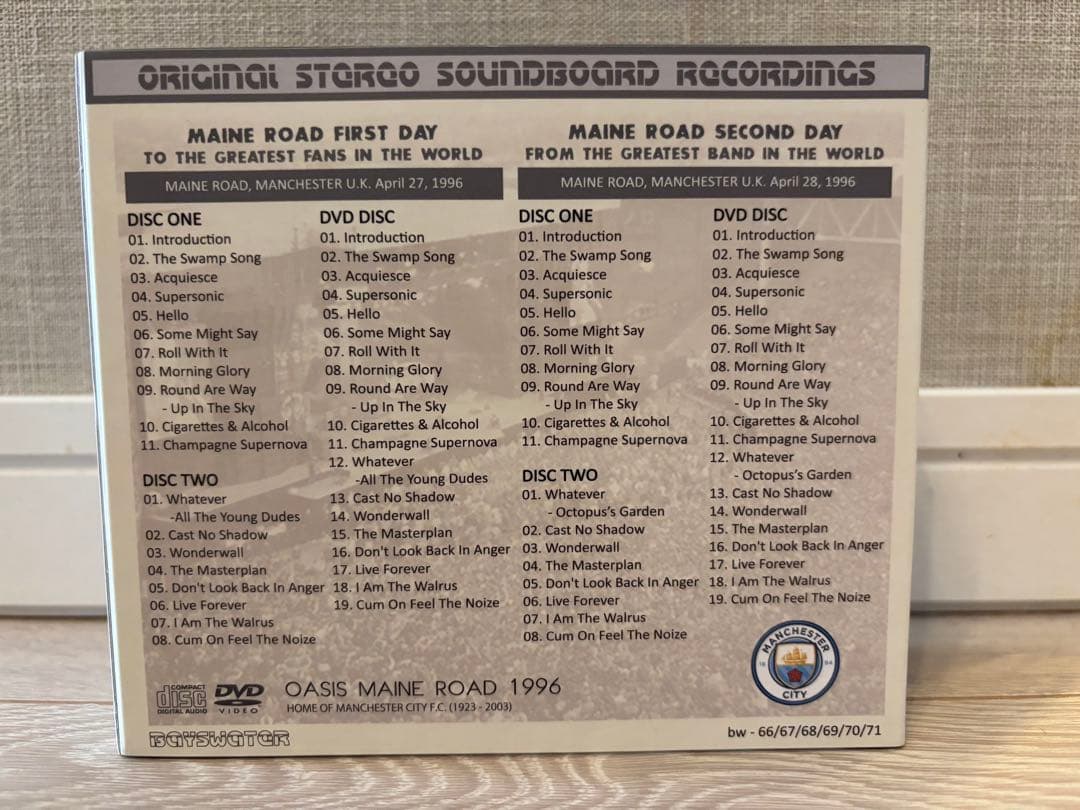 Oasis●MAINE ROAD 1996●4CD+2DVD●コレクターズ●完品