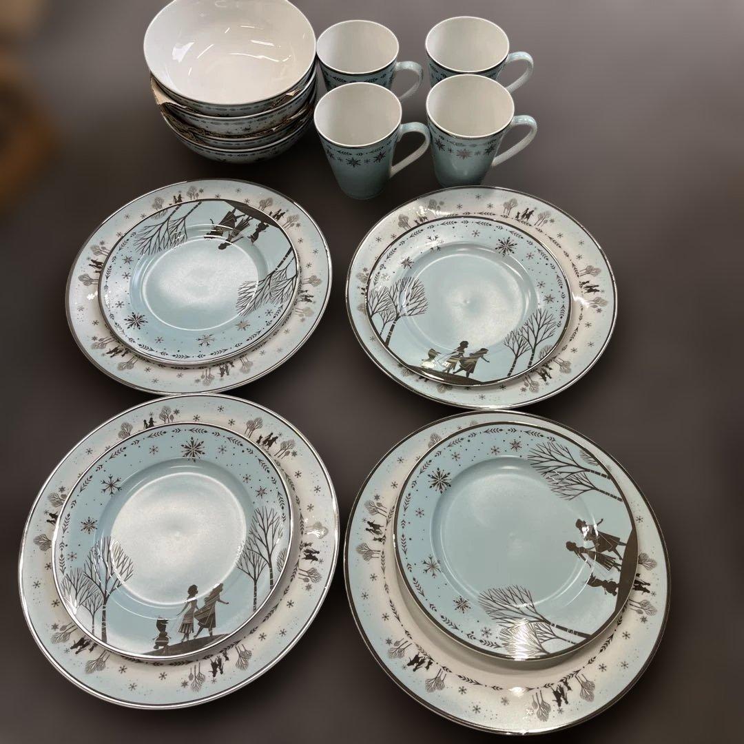 ディズニー 食器セット アナと雪の女王２ アナとエルサ セラミックお皿セット