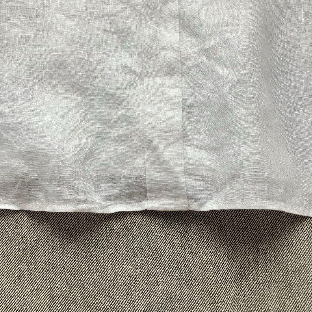 【未使用タグ】MARGARET HOWELLリネン ピンタックバンドカラーシャツ