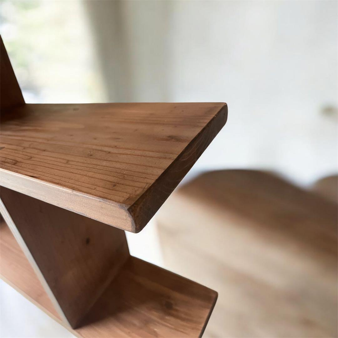 2WAY オープンシェルフ　縦横使用可　ウォルナット塗装　飾り棚 本棚　リビング