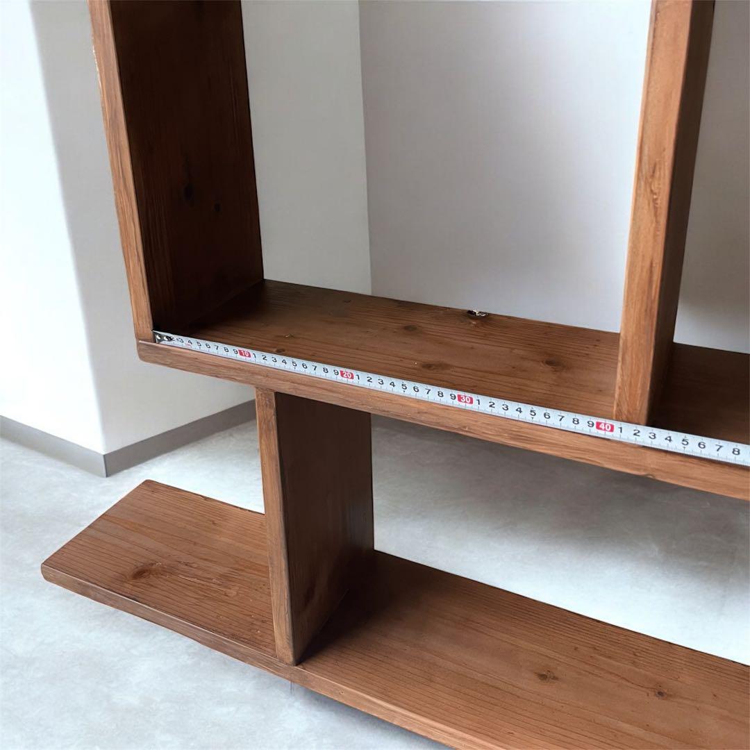 2WAY オープンシェルフ　縦横使用可　ウォルナット塗装　飾り棚 本棚　リビング