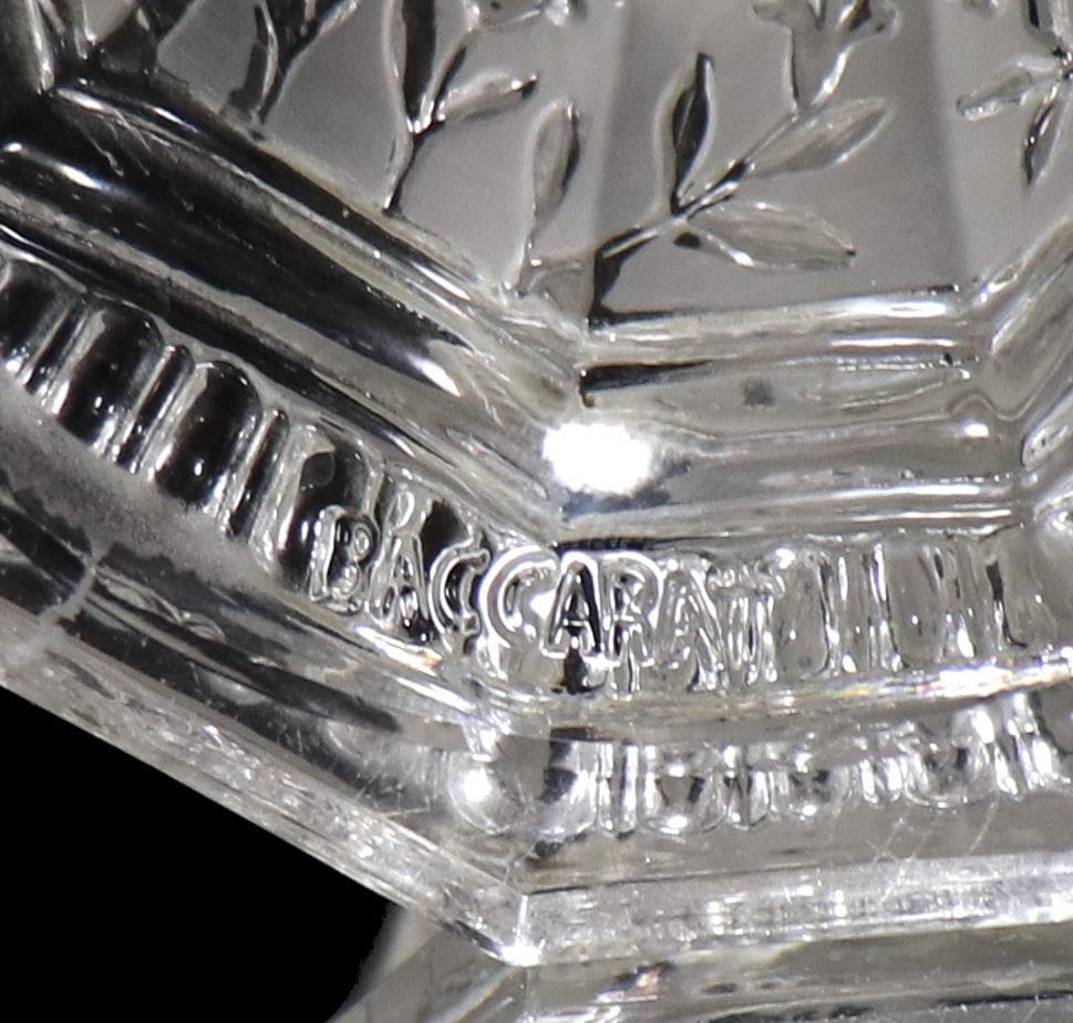 オールド・バカラ 極稀少 1880年頃 聖母子像 27cm フロスト加工大型置物