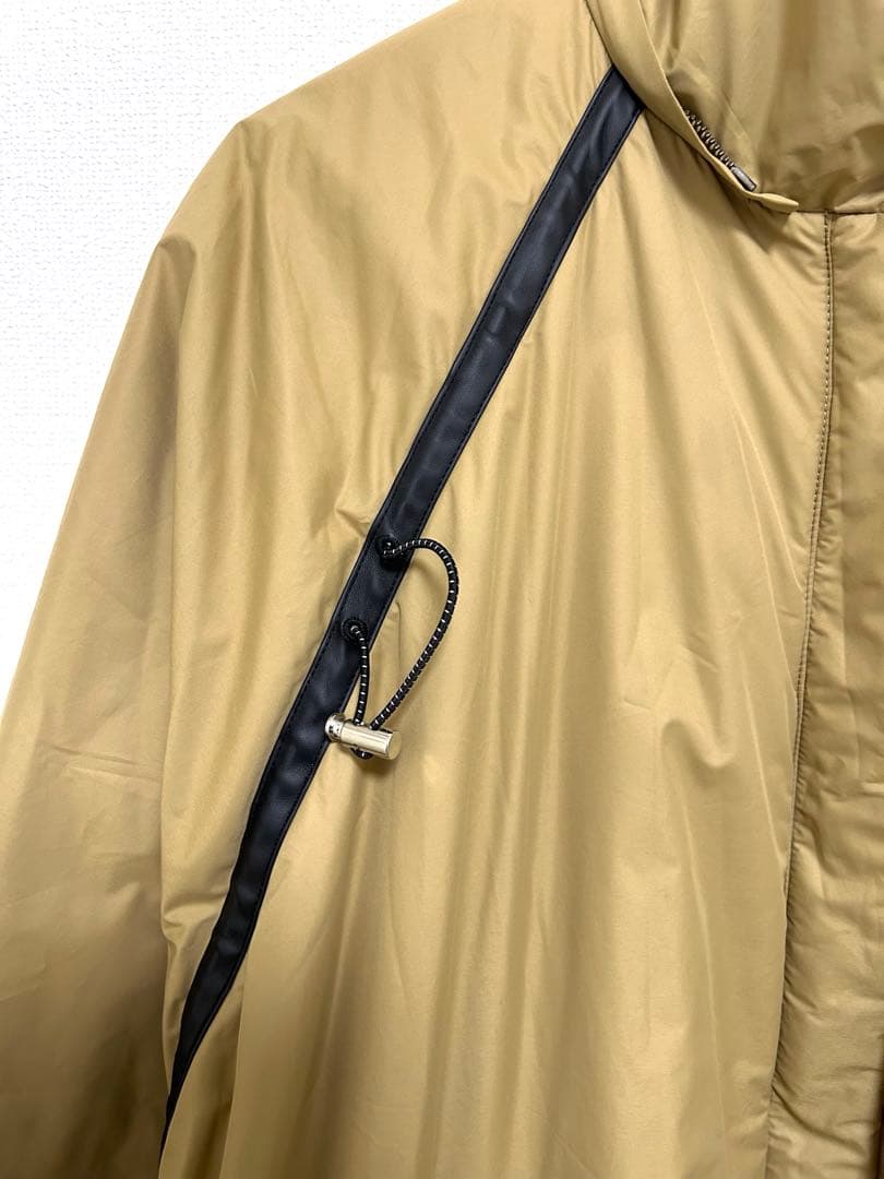 【led.tokyo】ダイアゴナルライン ナイロン ロングコート