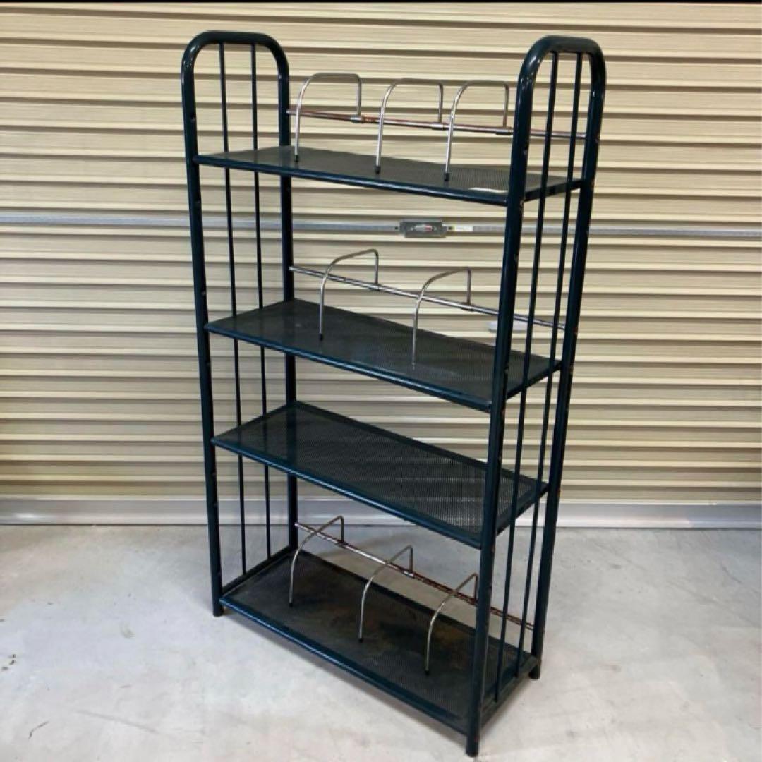 昭和レトロ インダストリアル オープンラック スチールラック 本棚 飾り棚古家具