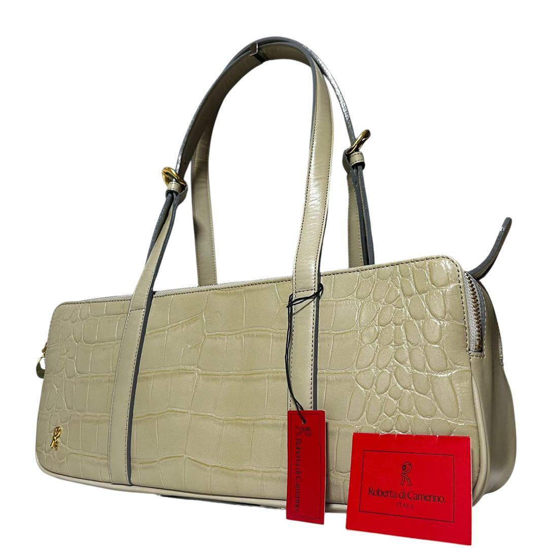 【極美品✨】ロベルタディカメリーノ TOKYO トートバッグ レザー イエロー系