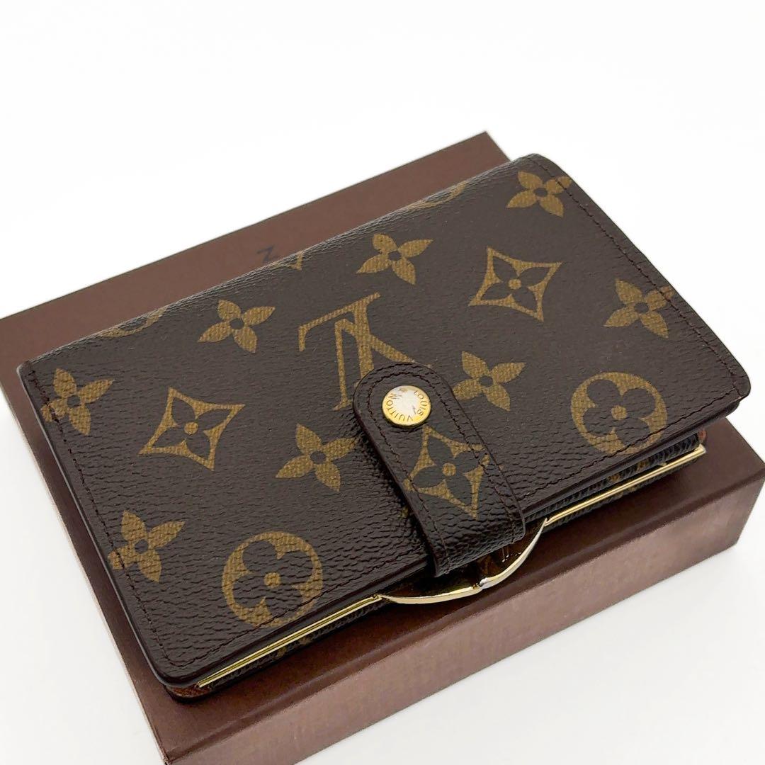 イニシャル無し★新型★ルイヴィトン ヴィエノワ モノグラム 二つ折り財布 がま口