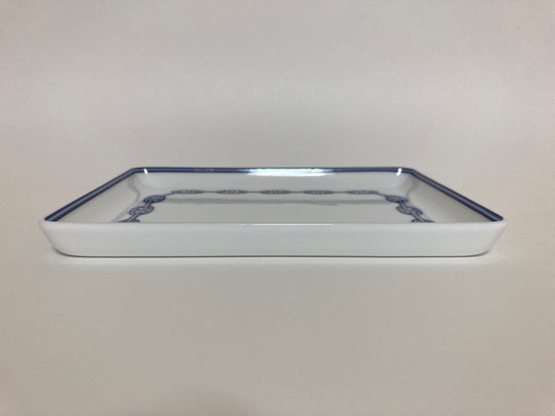 エルメス　シェーヌダンクル　スクエアプレートHERMES陶器トレイ　ブランド食器