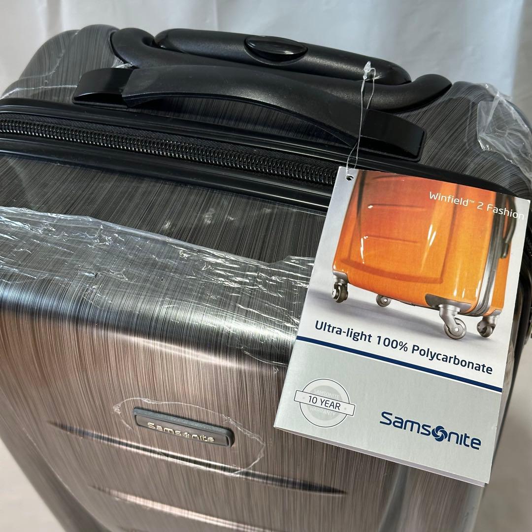 Samsonite スーツケース 20インチ TSAロック チャコール シルバー