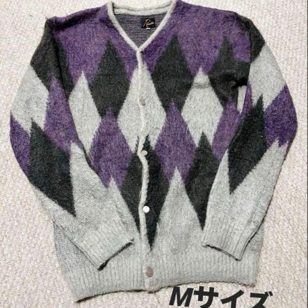 Needles モヘア カーディガン ダイヤモンド アーガイル M