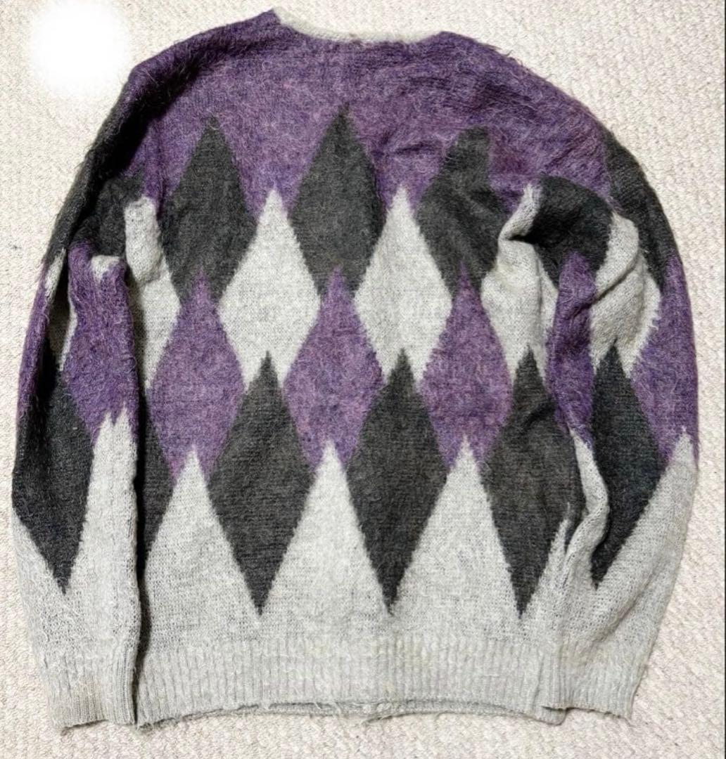 Needles モヘア カーディガン ダイヤモンド アーガイル M