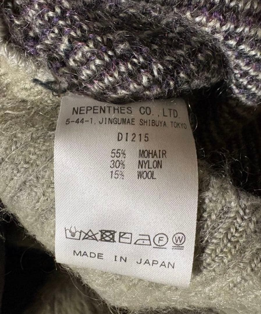 Needles モヘア カーディガン ダイヤモンド アーガイル M