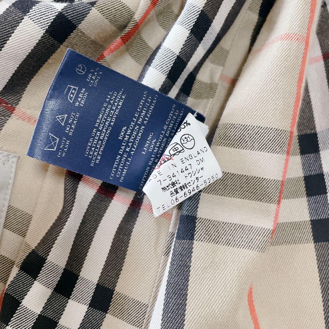 Burberry バーバーリー　ステンカラーコート　ノバチェック柄　ベージュ