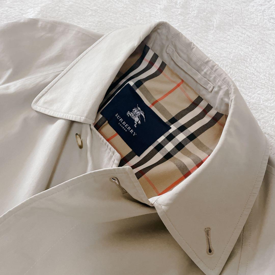 Burberry バーバーリー　ステンカラーコート　ノバチェック柄　ベージュ