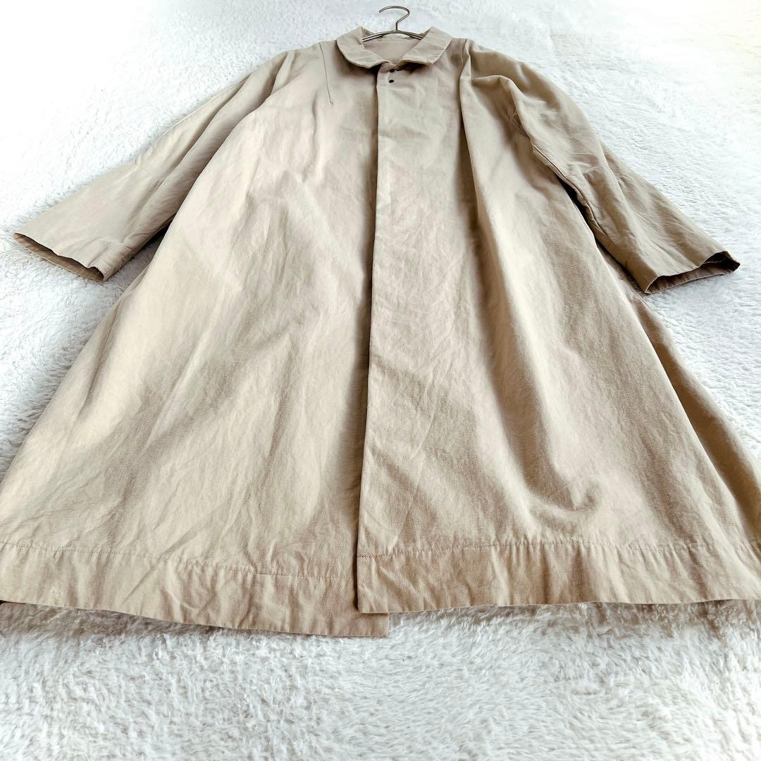 【suzuki takayuki】比翼仕立ステンカラーコート　ベージュ【日本製】