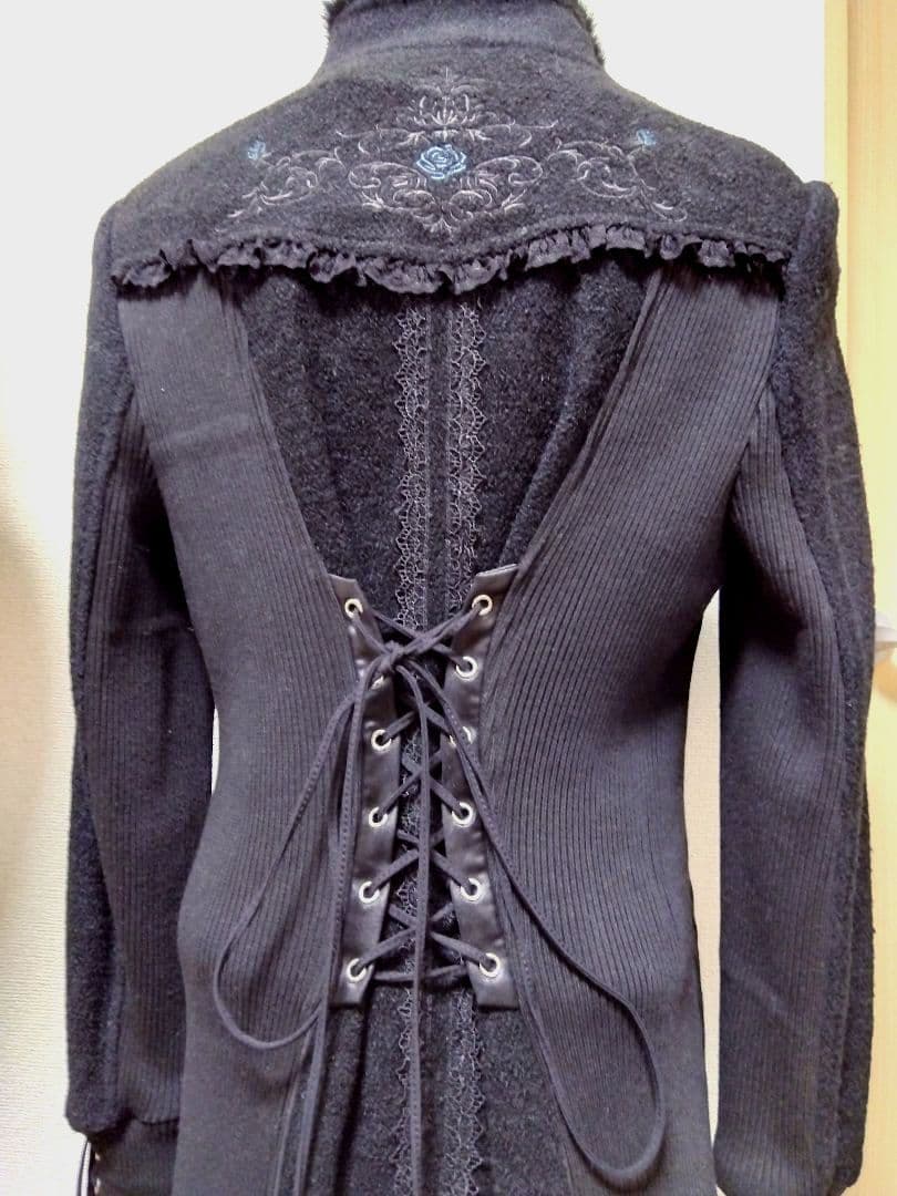 オッズオン OZZ ONESTE オネスト 薔薇 編み上げ ロング コート