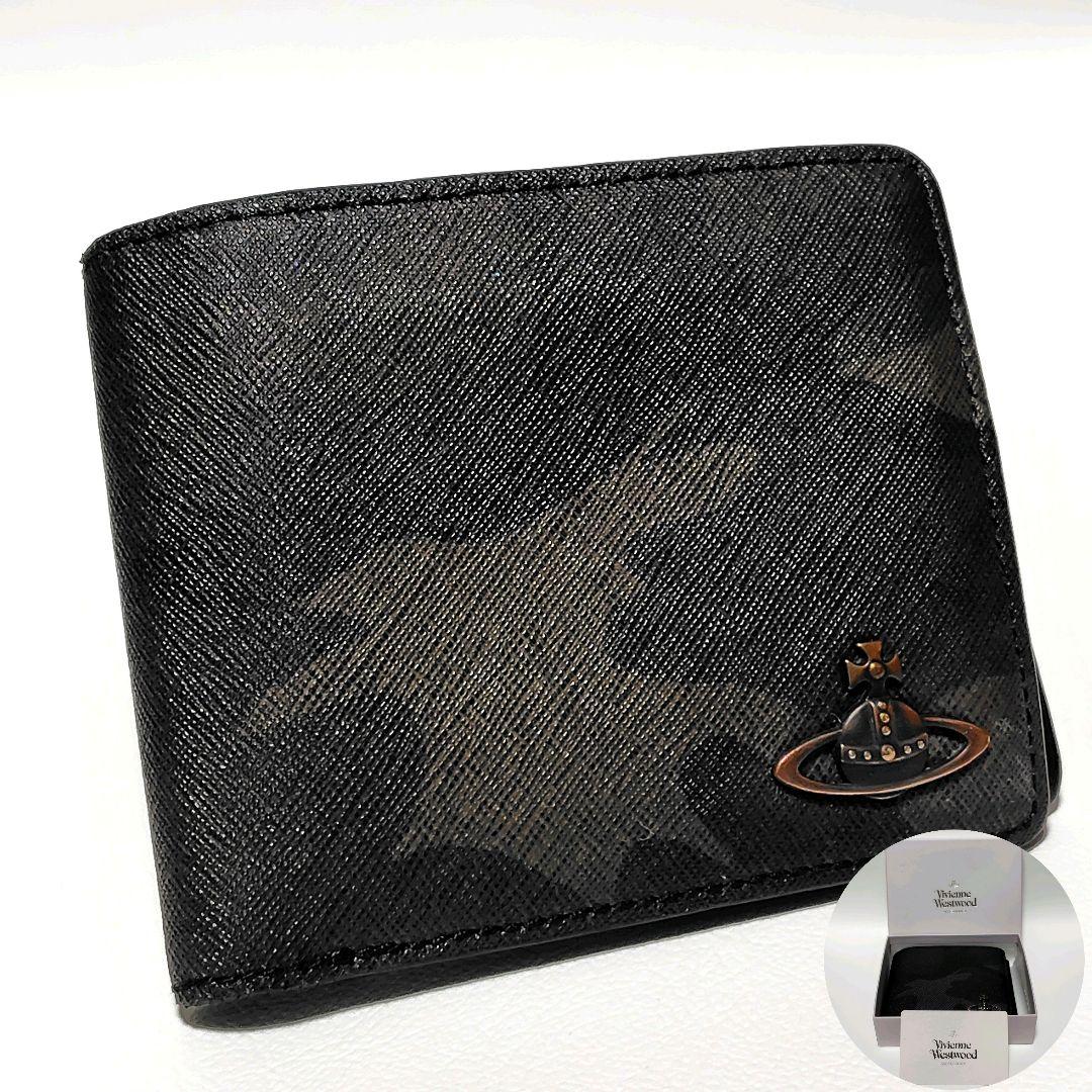 希少✨　ヴィヴィアンウエストウッド　折り財布　迷彩柄　PVCレザー　オーブ　金具