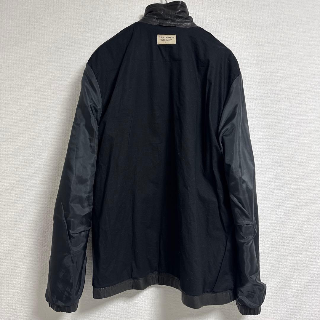 く*ら様 Nudie Jeans Co. ブラックレザージャケット Lサイズ