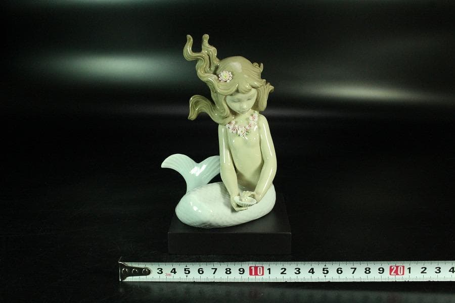 リヤドロ LLADRO 人魚 マーメイド 陶製 置物 美品(K-XA953)