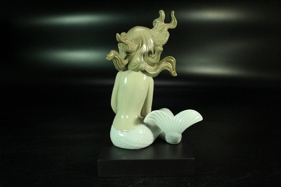 リヤドロ LLADRO 人魚 マーメイド 陶製 置物 美品(K-XA953)