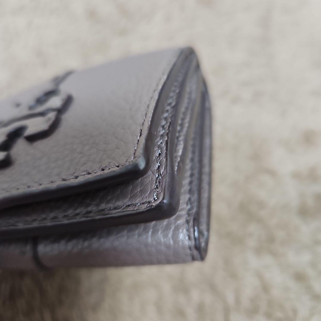 【15】【美品】TORY BURCH 三つ折り財布 グレー