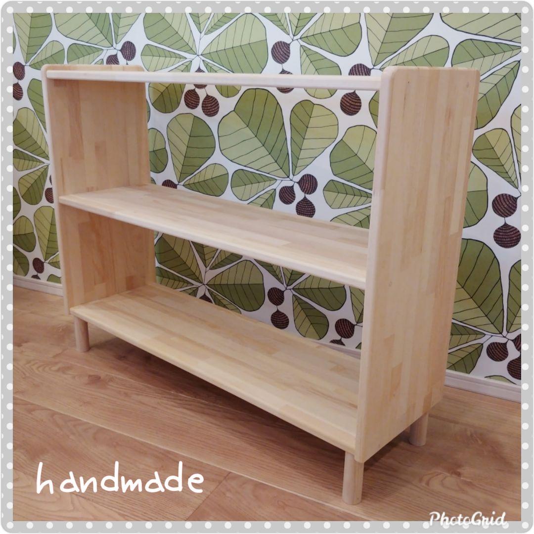 ☆ひろわらい☆プロフ必読❢　絵本棚　おもちゃ棚　木製棚　ハンドメイド