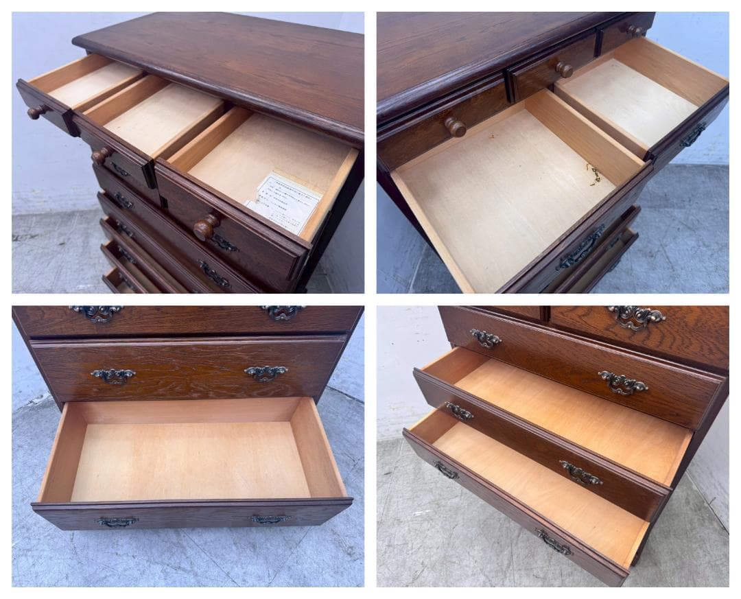 T7391☆美品☆越後民芸☆整理箪笥ヨーロピアンスタイルチェスト多収納☆新潟加茂