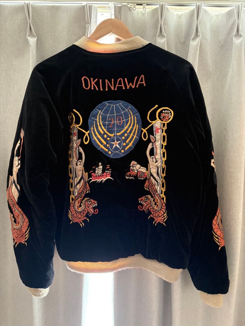 港商　中サイズ！沖縄刺繍スカジャン　東洋エンタープライズ