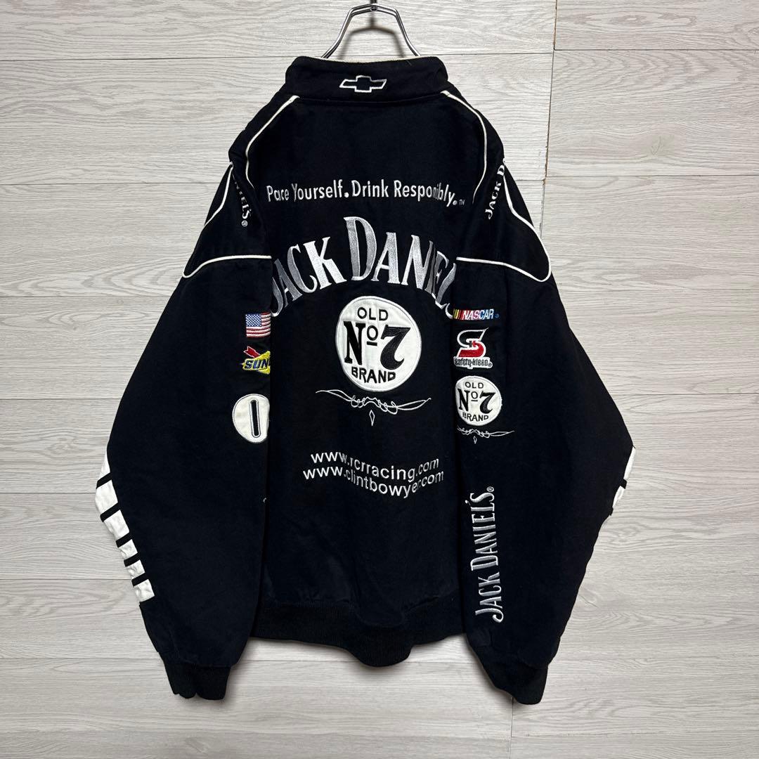 JH DESIGN Jack Daniel’s 刺繍 黒 レーシングジャケット
