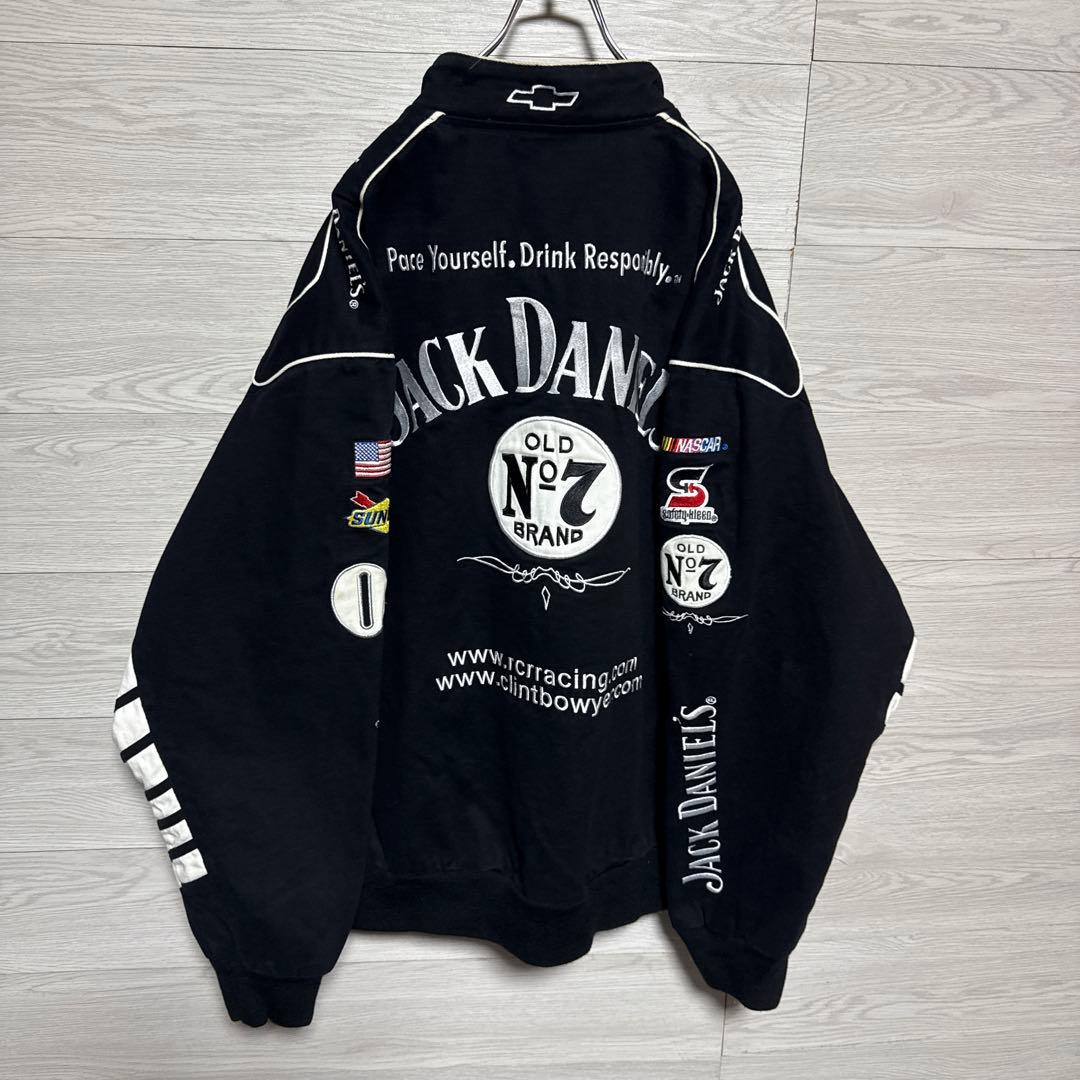 JH DESIGN Jack Daniel’s 刺繍 黒 レーシングジャケット
