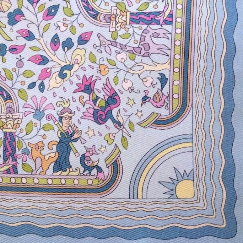 HERMES エルメス スカーフ カレ90 アルメニアの楽園