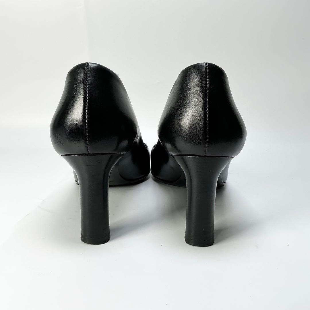 HERMES　パンプス　ブラック　レザー　ヒール　35 1/2