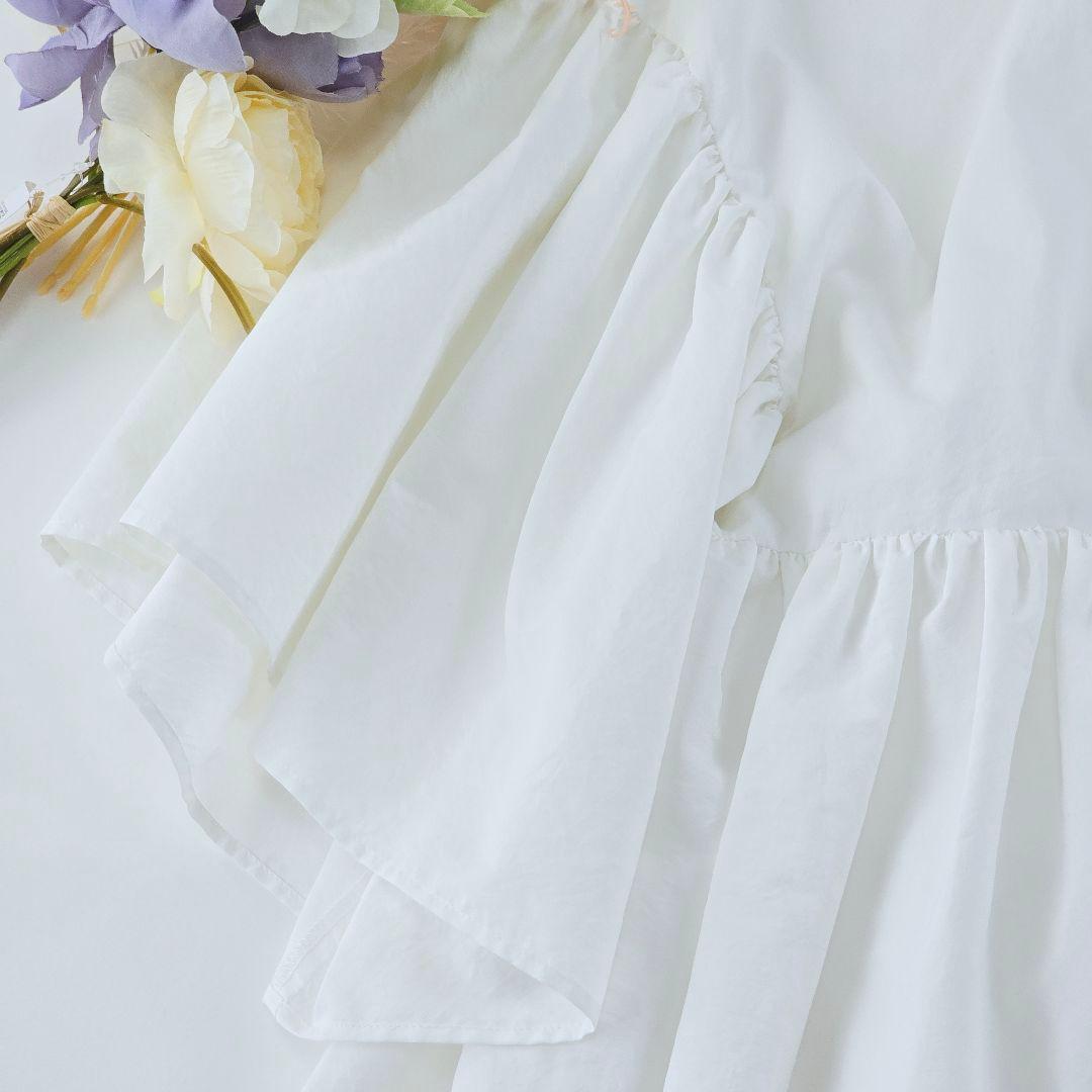 華やか★美品★ユナイテッドアローズ　イレギュラーシャーリングブラウスソリッド　M