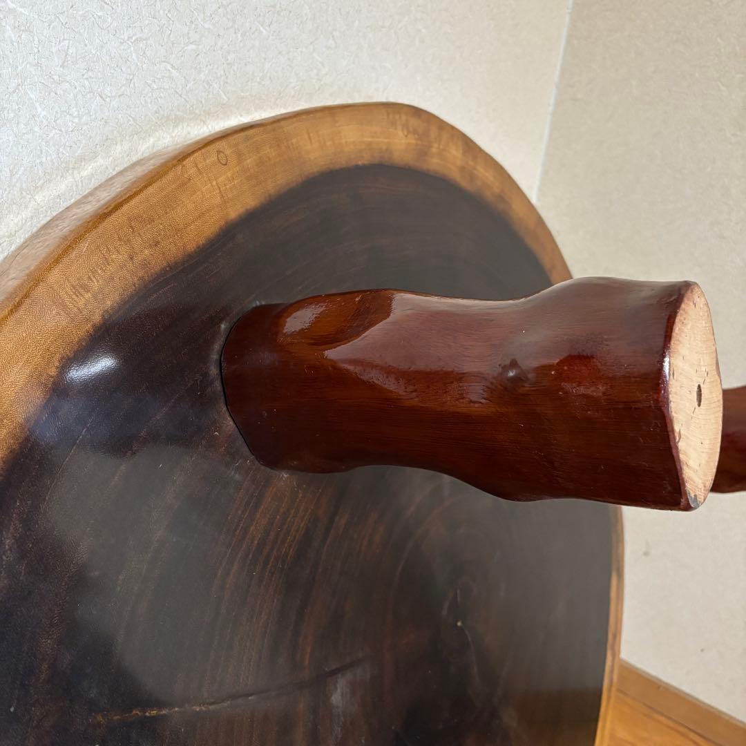 【レア】丸テーブル 輪切り テーブル ダイニング 座卓 一枚板 天然木　無垢