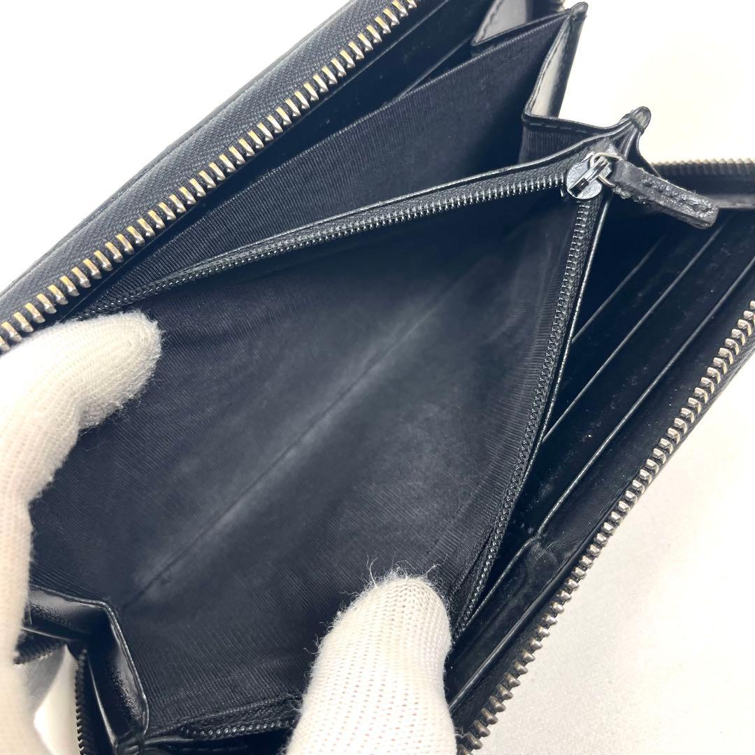 グッチ　長財布　GGシマレザー　ロゴ型押しエンボス　ラウンドファスナー　定番人気