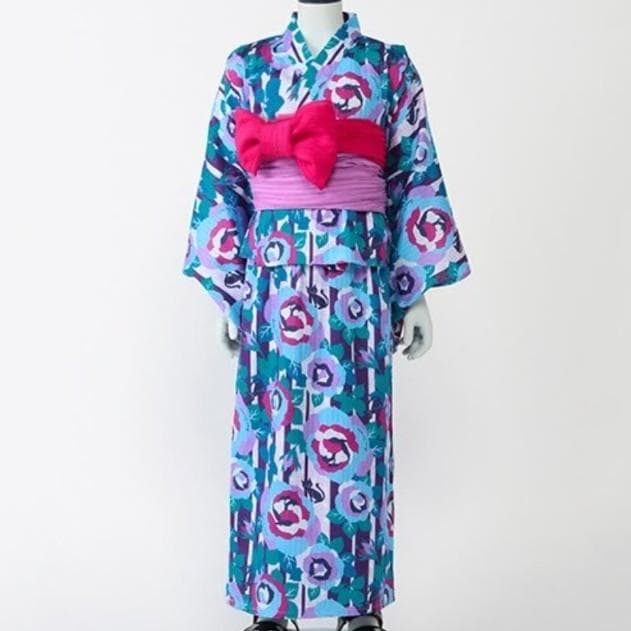 未使用タグ付　アナスイミニ レトロローズ浴衣 140cm セパレートタイプ