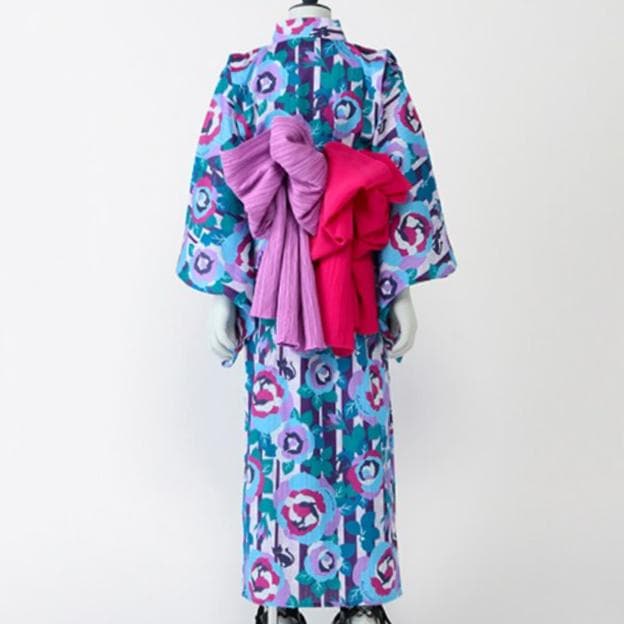 未使用タグ付　アナスイミニ レトロローズ浴衣 140cm セパレートタイプ