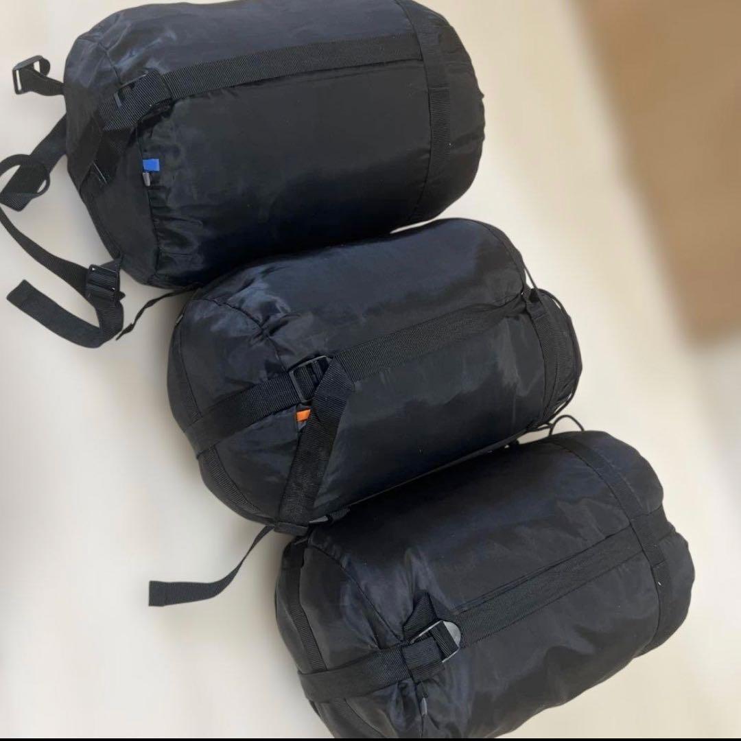 DABADA 封筒型 寝袋 シュラフ 3点セット 収納袋付き ダバダ 黒青橙