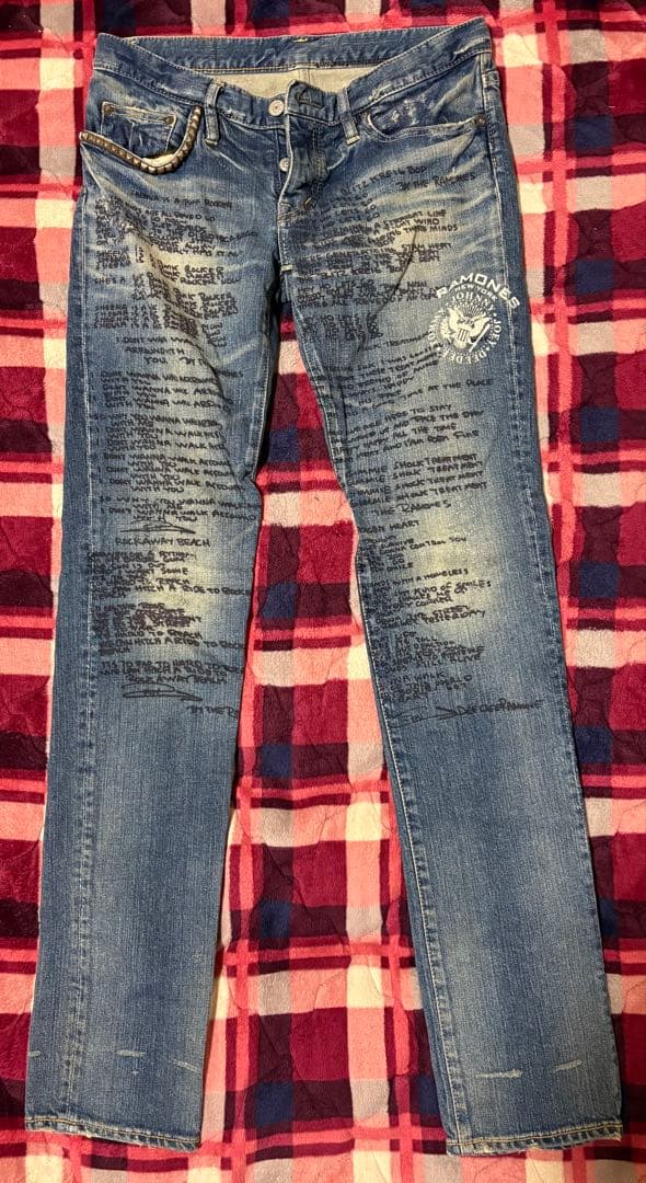 HYSTERIC GLAMOUR RAMONES スキニーデニム ヒス