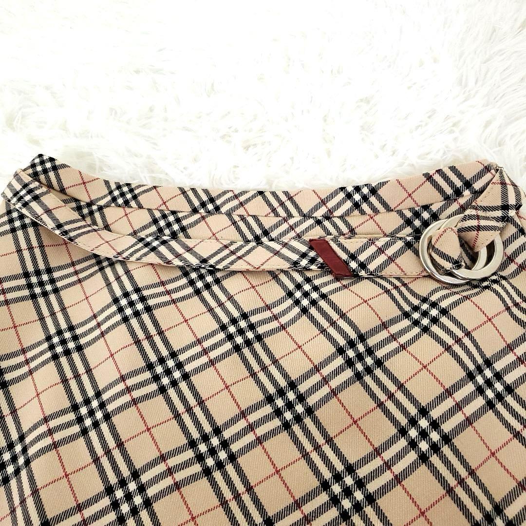 希少✨リングベルト付 BURBERRY ブルーレーベル ノバチェック　スカート