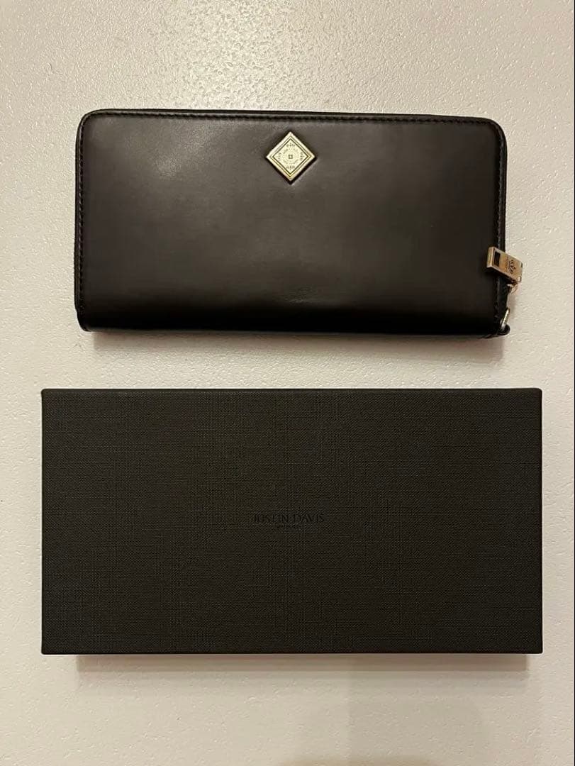 【未使用】ELITL LEATHER ROUND ZIP 長財布 ダイヤ 牛革