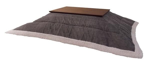 おしゃれ ふかふか かわいい もこもこ 暖かい 長方形 こたつ布団 グレー