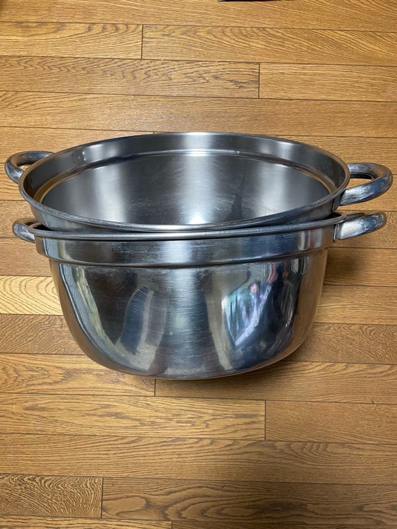値下げ　業務用　ステンレス　鍋　3個　おまけステンレス製ボウル 4個