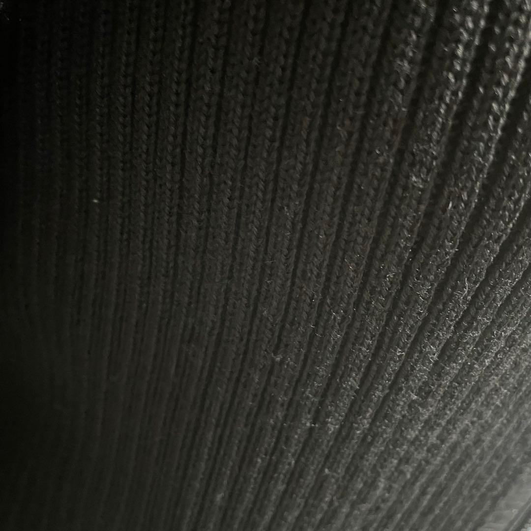 ミリタリージャケット ニット 山羊革 ダークコア y2k