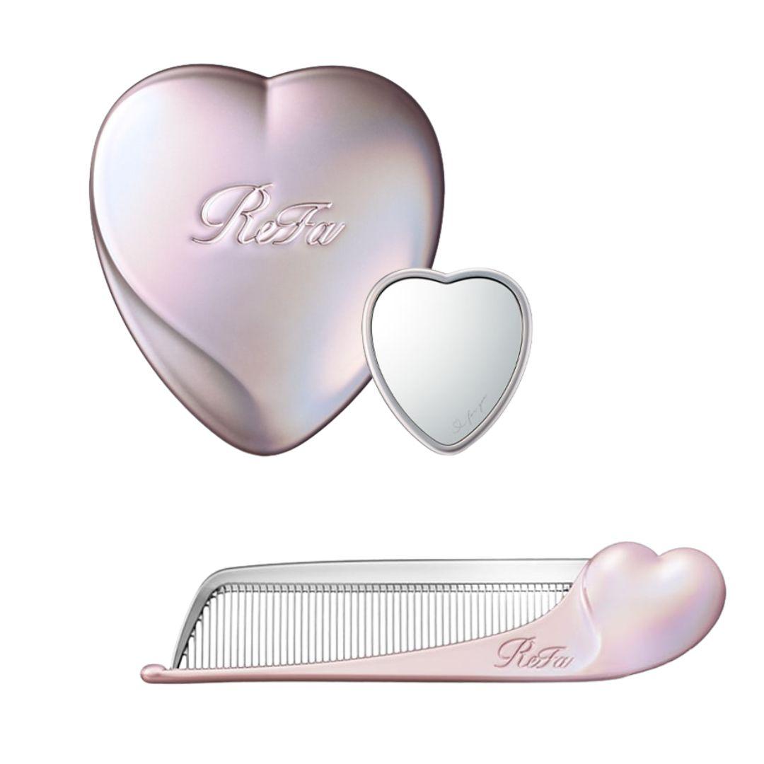 先行☆Refa リファ　ハートコームアイラ　ハートミラー　シルキーピンクセット
