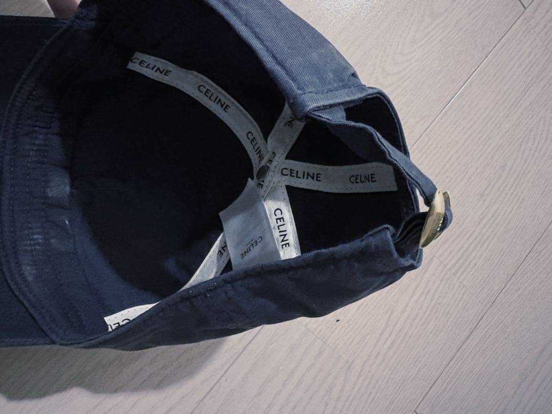 セリーヌ　CELINE Cロゴキャップ ネイビー