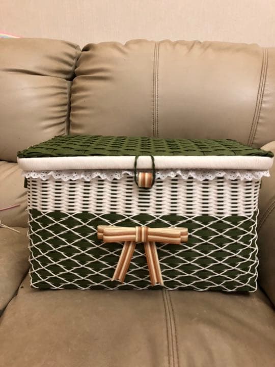 姐様　オーダーソーイングボックスカゴ完成品