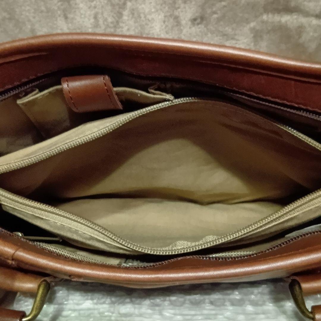 【L.L.Bean】オールレザー トートバッグ 本革 茶 ブラウン