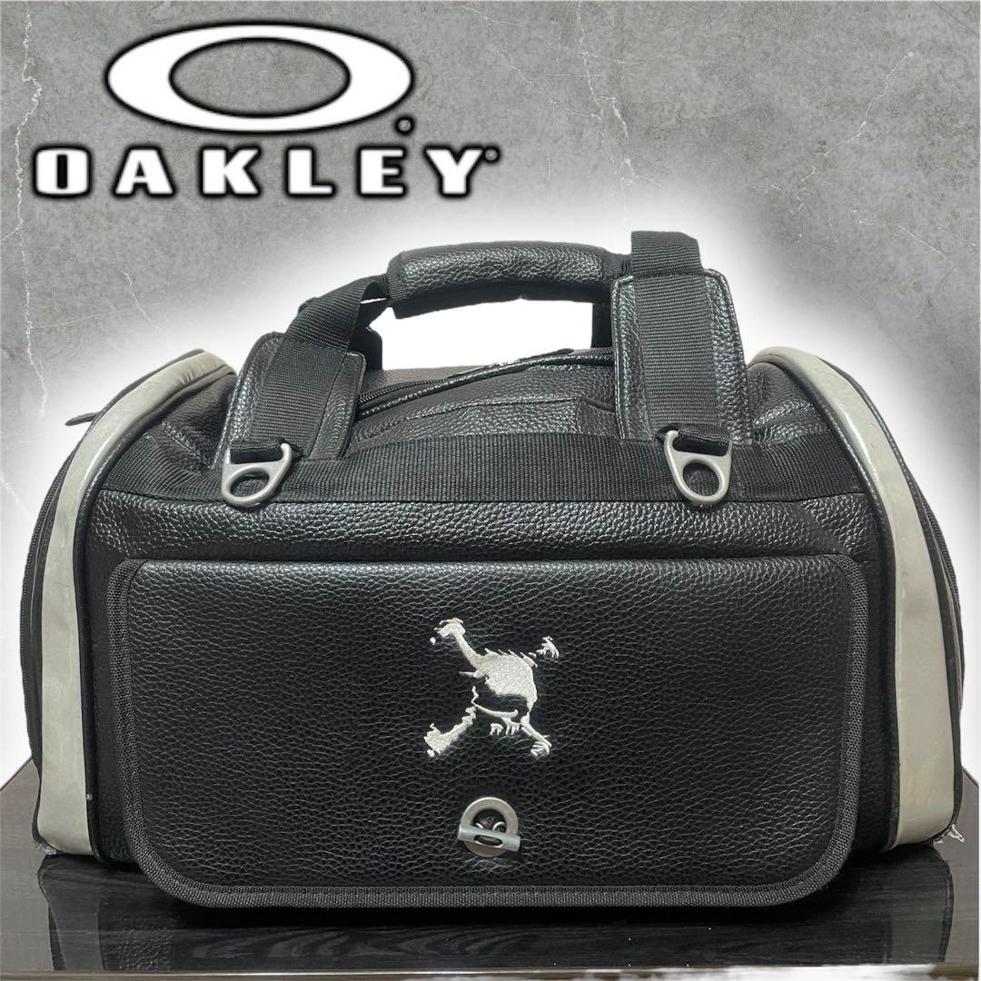 Oakley オークリー　ゴルフバッグ　ボストンバッグ　レザー　ブラック　刺繍