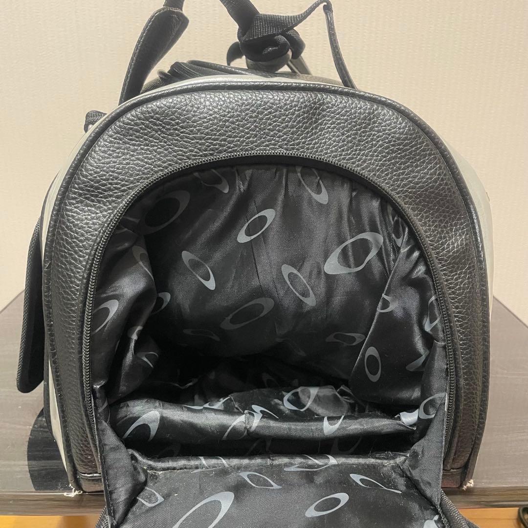 Oakley オークリー　ゴルフバッグ　ボストンバッグ　レザー　ブラック　刺繍
