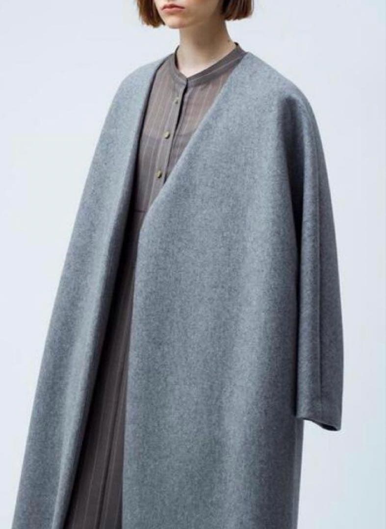 ~*!様 エブールebureロンハーマン ウールボンディングコート　ブルー　ゆっ